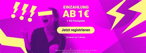 1 euro einzahlen willkommensbonus.